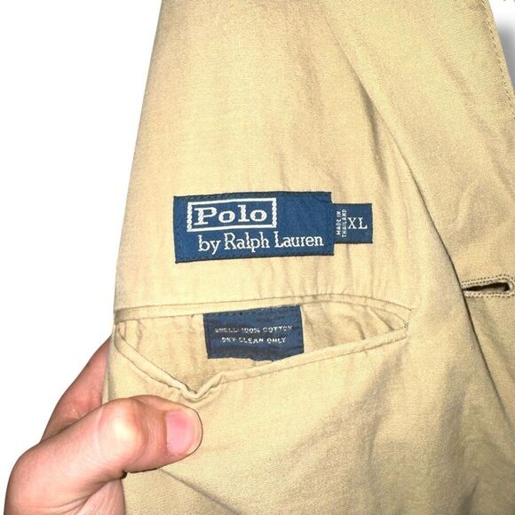 Polo Ralph Lauren Tan Unstructured Safari Jacket Sport Coat Sz XL - Picture 6 of 7